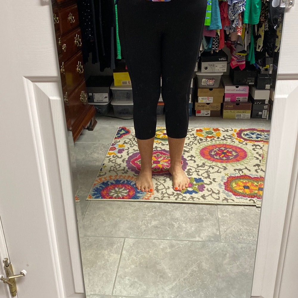 Black leggings with side pockets, XL